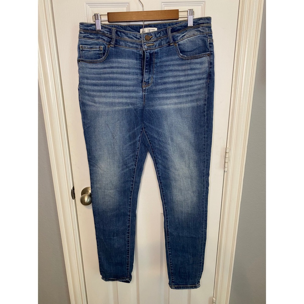 BKE Victoria Mid Rise Skinny Jeans Womens 32x31.5 Medium Wash Denim